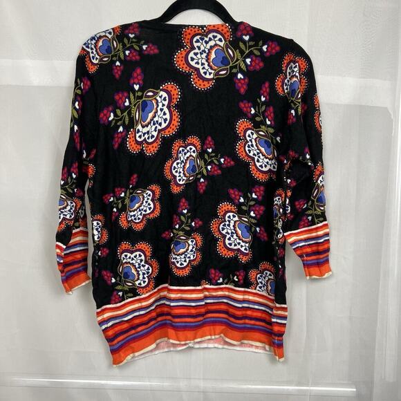 NWT Joseph A floral print button up cardigan office workwear Large relaxed - Picture 7 of 10